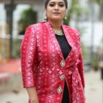 Meghana Raj Instagram - Exclusive Odisha’s Handloom Red pasapalli ikkat silk over coat with exaggerated rhinestone buttons as a trim and waist tie-up. In frame:- @megsraj Stylist:- @harshithareddy_stylebook #indiandesigners #handloom #glamour #apparel #artisans #indianwedding #occasionwear #odisha #odishahandloom #rampwalkmodel #southstar #designers #couture #zardoziwork #colorfulcostumes #handloomlove #golden #brocade #lehenga #lehengacholi #zardozi #handloom #handweaved #pasapalli
