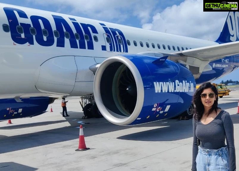Milana Nagaraj Instagram - Thanks for the amazing flying experience @gofirstairways 💙 Paid Partnership