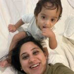 Miya George Instagram - Why does any baby need fancy toys when the mama has beautiful hair, nose & earrings 🤷‍♀️
