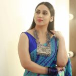 Miya George Instagram - Authentic North Indian Bandhani Saree in blue & blue combination is cool I feel.. what do u guys think? 🥻Saree from @pothyskerala Styling @sabarinathk_ Jewelry @seeruscollections Makeup @femy_antony__ 📸 @pranavraaaj