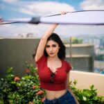Mouni Roy Instagram – @bharat_rawail , a camera & two minutes;
look here, look there, click click !! 
🤩