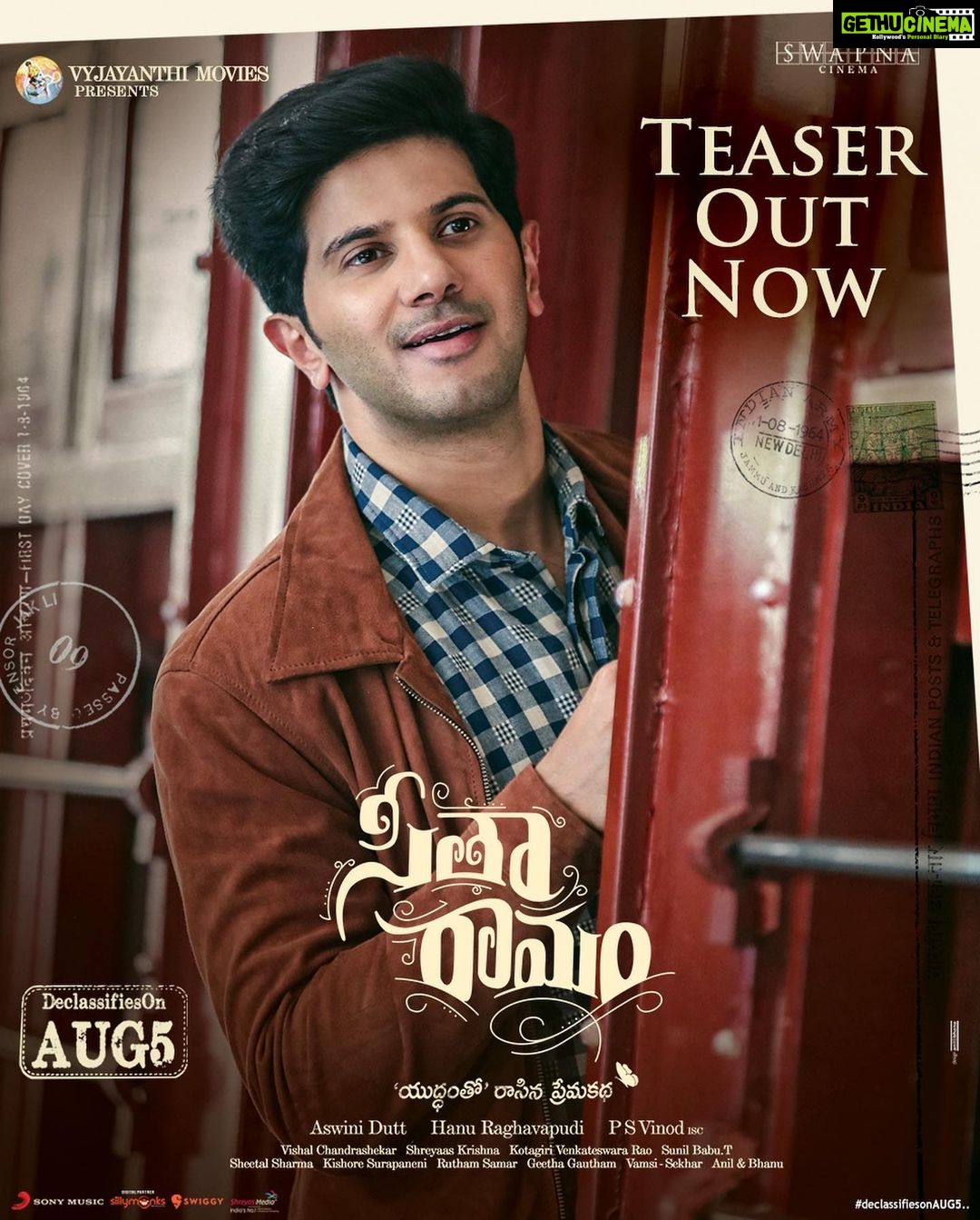 Mrunal Thakur Instagram - The magical tale of Sita and Rama’s undying love #declassified ❤️ Link in bio #SitaRamamTeaser: Telugu : https://bit.ly/SitaRamamTeluguTeaser Malayalam: https://bit.ly/SitaRamamMalayalamTeaser Tamil: https://bit.ly/SitaRamamTamilTeaser #SitaRamam @dqsalmaan @hanurpudi @rashmika_mandanna @sumanth_kumar @tharunbhascker #AshwiniDutt @composer_vishal #PSVinod #KotagiriVenkateswaraRao @mrsheetalsharma @vyjayanthimovies @swapnacinema @swapnaduttchalasani @priyankacdutt @sonymusic_south @tsunilbabu @ali_thohts @prasanth_ank7 @shreyaas_krishna @madhankarky @sillymonksnt @geethagautham @anilandbhanu @ursvamsishekar @sheelapanicker026 @bendthespoonmarketing #sitaramamfromaug5