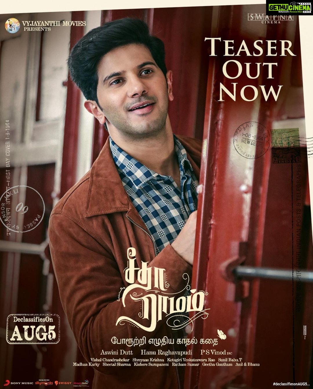 Mrunal Thakur Instagram - The magical tale of Sita and Rama’s undying love #declassified ❤️ Link in bio #SitaRamamTeaser: Telugu : https://bit.ly/SitaRamamTeluguTeaser Malayalam: https://bit.ly/SitaRamamMalayalamTeaser Tamil: https://bit.ly/SitaRamamTamilTeaser #SitaRamam @dqsalmaan @hanurpudi @rashmika_mandanna @sumanth_kumar @tharunbhascker #AshwiniDutt @composer_vishal #PSVinod #KotagiriVenkateswaraRao @mrsheetalsharma @vyjayanthimovies @swapnacinema @swapnaduttchalasani @priyankacdutt @sonymusic_south @tsunilbabu @ali_thohts @prasanth_ank7 @shreyaas_krishna @madhankarky @sillymonksnt @geethagautham @anilandbhanu @ursvamsishekar @sheelapanicker026 @bendthespoonmarketing #sitaramamfromaug5