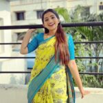 Nakshathra Nagesh Instagram – #beingsaraswathy wearing @aatwos 🥳 #tamizhumsaraswathiyum #instahappy #sareelove