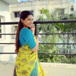 Nakshathra Nagesh Instagram - #beingsaraswathy wearing @aatwos 🥳 #tamizhumsaraswathiyum #instahappy #sareelove