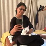 Nandita Das Instagram – When I come back home after a long work day, Ms. Miso pours out her love, and complaints. #cat #love