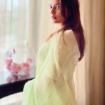 Nandita Swetha Instagram - Bringing the elegance❤️❤️ . #saree #greensaree