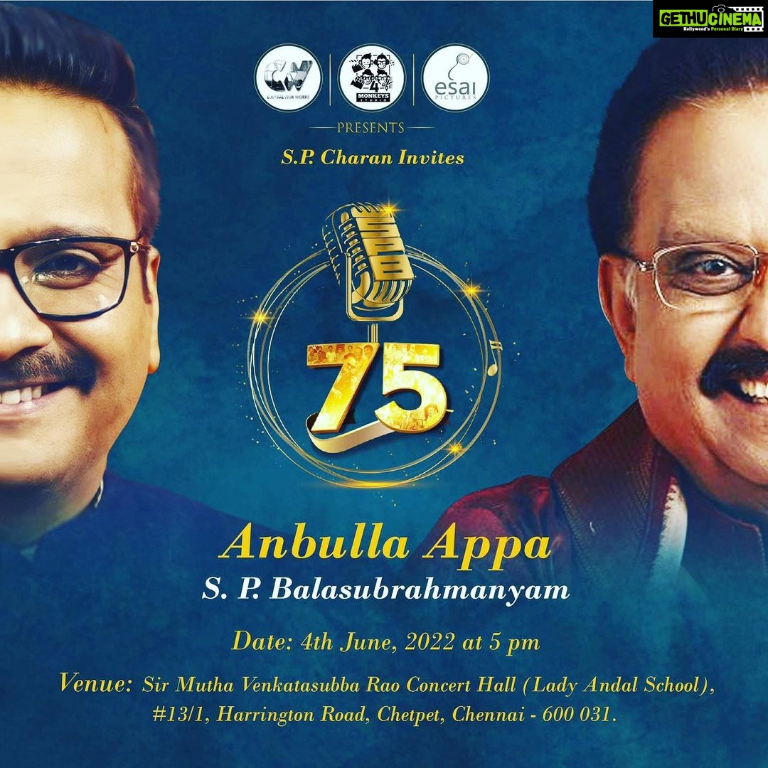 Neelima Rani Instagram - Happy birthday #spb garu #spb75 #spbliveson #spc love concert at lady andal auditorium. Do join us!