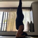Neha Dhupia Instagram - They say #motherhood is all about find that fine balance …. One way or the other we always manage to get there … ab chahe life ho ya #yoga 🙌🧘‍♀️♥️🧿 • • • • @mehrdhupiabedi @guriqdhupiabedi #myworld🌎 .. also @rohitflowyoga thank you for your yoga and your patience 🙃😃