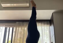 Neha Dhupia Instagram - They say #motherhood is all about find that fine balance …. One way or the other we always manage to get there … ab chahe life ho ya #yoga 🙌🧘‍♀️♥️🧿 • • • • @mehrdhupiabedi @guriqdhupiabedi #myworld🌎 .. also @rohitflowyoga thank you for your yoga and your patience 🙃😃