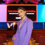 Pallavi Sharda Instagram - ‘Great Australian Character Building’ - an apt title for a robust discussion with my colleagues @martadusseldorp & @leahpurcell as part of @vividsydney. Storytelling is the breeding ground for empathy and I couldn’t have asked for a better forum for a deep dive into its value 💜 Wearing @sandroparis Hair @kohhair_ Make up @pallavisharda