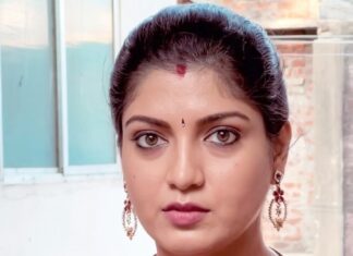 Papri Ghosh Instagram - #paprighosh #suntv #serial #actress #tamil #comedy #dialogue #pandavarillam #kayal #saree @queenz_collectionz