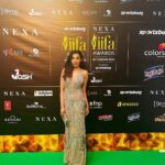 Parvatii Nair Instagram - As i walked at IIFA i was completely ecstatic to wear this beautiful hand crafted gown from the house of @labelambrosiacouture Styled by @styledbychhavi Styling team @keyurisangoi Makeup @makeupbyayeshaf And accompanied by @idayoana 🤗 Had an amazing time at the event and super happy to be a part of the same.