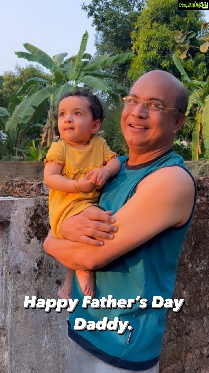 Pearle Maaney Instagram - Happy Father’s Day Daddy ❤️ I see myself in Nila and I can only feel lucky knowing this is how you took care of me as a baby 🥰
