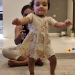 Pearle Maaney Instagram - We I'll remember these steps for the rest of our lives.😍😍❤️😘🧿 @nila.pearlish @pearlemaany ❤️❤️ #firststeps Kochi, India