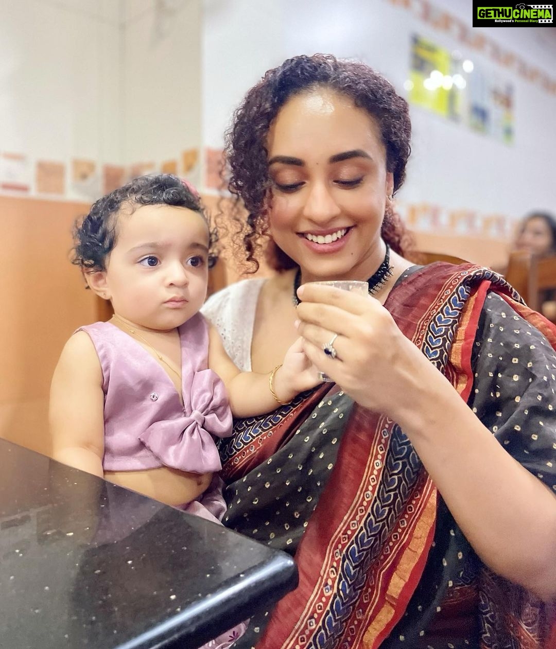 Pearle Maaney Instagram - I’m Enjoying a glass of coffee and guess why Nilu is upset ? Pai Dosa