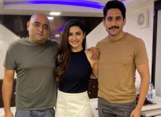 Prachi Deasi Instagram - ‘Thank You’ @thisisvikramkumar & @chayakkineni for making #Dhootha & working in #Hyderabad such a breeze! Not pictured here - me learning my lines in Telugu & gorging on @shoyu.hyd food