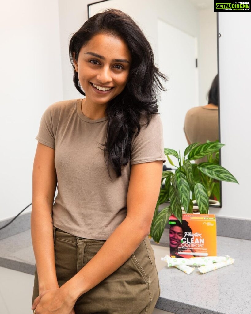 Pragathi Guruprasad Instagram - #Ad Finding eco-friendly feminine care has been difficult and time-consuming for me. I looked through so many options (and your recommendations!) and while I was itching to find something better for the planet, I was nervous to try something new. I recently came across @playtextampons Clean Comfort Tampons that have the same 360° degree comfort and protection with 40% less plastic waste vs. the Playtex Sport Regular Absorbency Tampons. With the dual-material applicator, you get the comfort of a plastic tip with the benefit of the cardboard plunger. #MadeBetterEveryDay