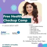 Pranitha Subhash Instagram - Free Medical camp by @pranitha_foundation in association with @aster.bangalore and @bpacofficial