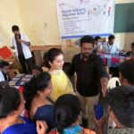 Pranitha Subhash Instagram - Back into action! Our @pranitha_foundation along with Aster Hospitals @aster.bangalore and @bpacofficial Organised a medical camp for the under-privileged in Maruti Nagar, Bengaluru.