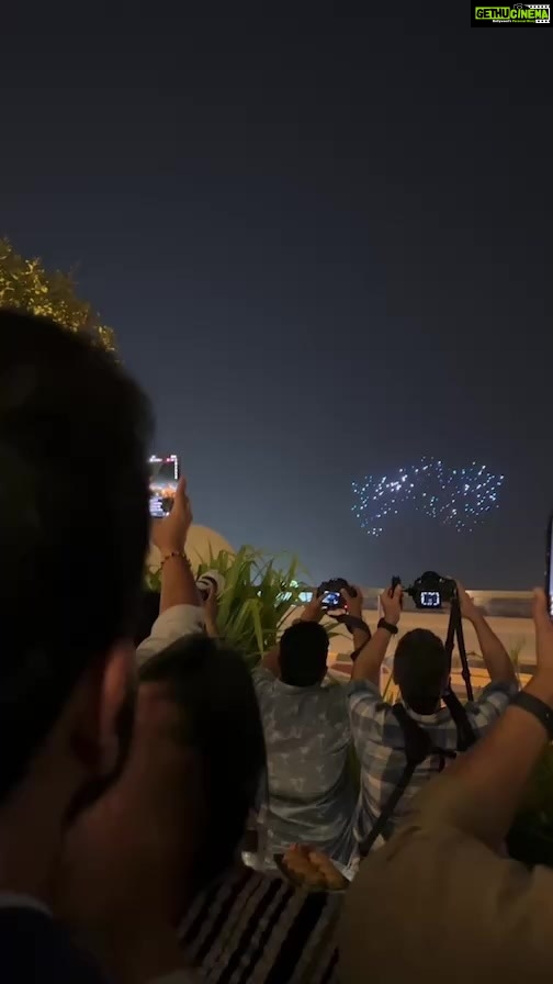 Prithviraj Sukumaran Instagram - When Malayalam Cinema lit up the skies! #KADUVA Dubai launch! ❤️❤️❤️ @pharsfilm @prithvirajproductions @magicframes2011