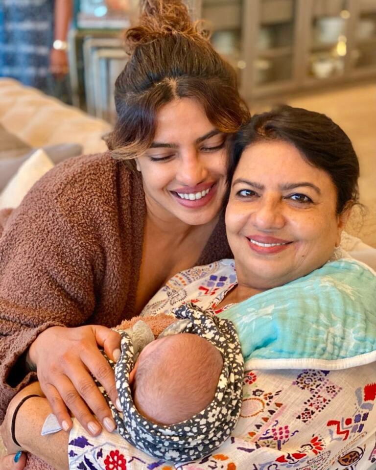 Priyanka Chopra Instagram - Happiest birthday Mama. May you always smile that infectious smile of yours. You inspire me so much with your zest for life and experiences every single day! Your solo Europe tour was the best birthday celebration I’ve seen in a while. Love you to the moon and back Nani. @drmadhuakhourichopra