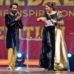 Priyanka Deshpande Instagram - Third time in a row!🧿 This time with 25k amazing makkal🤍🤍🤪 and my tambu @dheena_offl 🤍#behindwoodsgoldmedals2022 Love love love! Thank you @behindwoodsofficial 🤍🧿