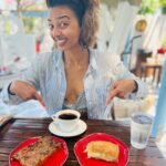 Radhika Apte Instagram – Lunch is a custard pie almost like a Baklava with Pastel De Nata in it.. and a watermelon pie! It’s beyond delicious and.. beat my tan! #custardpie #watermelonpie #travelling #lovefood #incredibletan