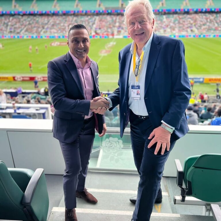Rahul Bose Instagram - Pleasure meeting Sir Bill Beaumont, Chairman, @worldrugby at the #London7s Thank you for the warmth and grace. @rugbyindia