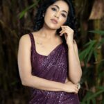 Ramya Subramanian Instagram - Saree after long 🥀 For : SPB 75 Outfit : @aphrodites_drape Makeup : @sanaras_makeover Hairstyle : @thara_artistry Shot by : @danielroy_photography
