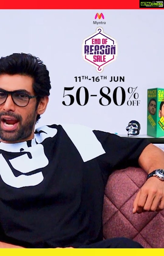 Rana Daggubati Instagram - The Myntra End of Reason Sale goes live tomorrow and you can get up to 30% off on all DCRAF products there. Don't miss out. Great products at great prices is always a great deal. It’s that simple! #DCRAF #MyntraEORS #MyntraEndOfReasonSale