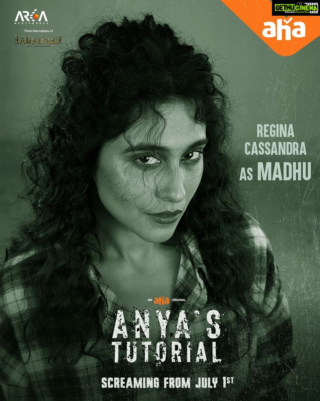 Regina Cassandra Instagram - Madhu is here to make your life eerie, definitely not easy 👻 #AnyasTutorial screaming in 5 days! Stay Cautious 🚨 #AnyasTutorialOnAHA from July 1st!! @ahavideoIN @nivedhithaa_sathish @pallavi712 @sowmya_sharma18 @arkamediaworks_official @shobuy_