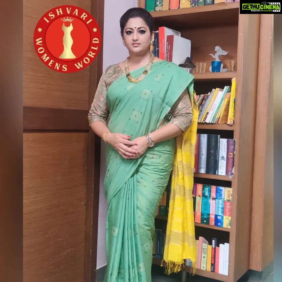 Rekha Krishnappa Instagram - Elegant saree from @ishvari.womens.world Goes with Yellow contrast blouse Thank you so much for this beautiful saree. #sareecollections #sareedraping #sareestyle #sareelove #sareeindia #sareeonlineshopping #sareefashion #sareeaddict #sareelover Chennai, India