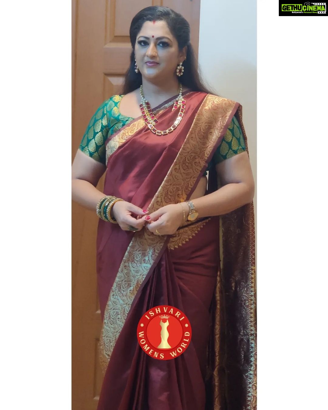 Rekha Krishnappa Instagram - The perfect match for your saree is not any jewelry but your smile.. ☺️ Thank you so much for this saree @ishvari.womens.world Browse into the page for more beautiful designs and colourful sarees.. . . #sareecollections #sareedraping #sareestyle #sareelove #sareeindia #sareeonlineshopping #sareefashion #sareeaddict #sareelover Chennai, India