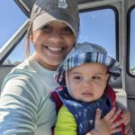 Richa Gangopadhyay Instagram - A hot, but beautiful 🌞 day boatin' with my favorites on the Columbia River 🏞 with beautiful views of Mt. St. Helens 🗻. Luca loves his first boating/fishing adventure! 🚤🎣