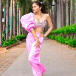 Rubina Dilaik Instagram - I am a genie 🧞‍♀️ in a bottle, you gotta rub me the right way . . . . . Styled by: @ashnaamakhijani @styledbyashna Outfit: @ankurjofficial Neckpiece : @blingvine