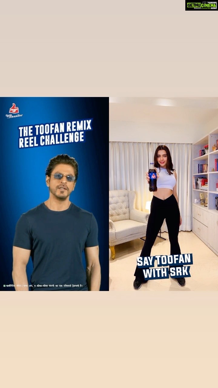 Ruhi Singh Instagram - Ab Har Sip Mein Toofan! Grab a ThumsUp bottle from @iamsrk, take a sip and say Toofan. Share your Toofani moves to win some awesome merchandise! #ThumsUpStrong #PaidPromotion @ThumsUpOfficial @iamsrk