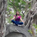 Sakshi Agarwal Instagram - Going up the rocks to meditate was so relaxing amidst mount abu💖 Obviously had to click some pictures on the way😝 Clicked by mom🥰 . #meditation #relaxing #holidayinspo #mountabu #rajasthantrip #trekking #trekkingindia #chillin #vibingwithnature Mount Abu
