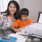 Sameera Reddy Instagram - From struggling while unscrambling words to being a master, Hans has come a long way. All thanks to @hp_india and their HP Print Learn Center.Build a strong learning foundation for your kids with more than 1,000 learning worksheets available at HP Print Learn Center. Print them out with Original HP Ink to get crisp and sharp results – your kids will love working on them! And now, get a free annual subscription to HP Print Learn Center, worth Rs. 899, when you buy an HP Printer! Check it out here https://amzn.to/3xKECog #LearnWithHP #MakeLearningFun #ad