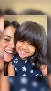 Sameera Reddy Instagram - My best transition ever😍 #naughtynyra #mondaymotivation to do Masti 🙆🏻‍♀️🎈❤️
