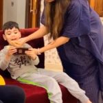 Sanjjanaa Instagram - Being a mom is a full time job .. ❤️❤️ I now understand how much our moms went through to bring us up , in our times we also had issues of scarcity of water & electricity in the small lanes we lived .. such was life with many such real time challenges .. Mom’s are living goddesses is what I understand. Agree to me ??? 👗 @zelenaformommies @terraqueenformommies ..