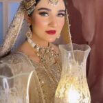 Sarah Khan Instagram - Had a wow experience with @makeupstudiobymehwish ❤️ Bridal campaign 2022-23 for @makeupstudiobymehwish 🕊 Dress: @officialfahadhussayn Jewellery: @farhatalijewellers Decor: @zealandzesteventss Styling/Coordination: @stylebyhassan @hassanabdullahofficial Photographer: @opmshoots #makeupstudiobymehwish #sarahkhan #styledbyhassanabdullah