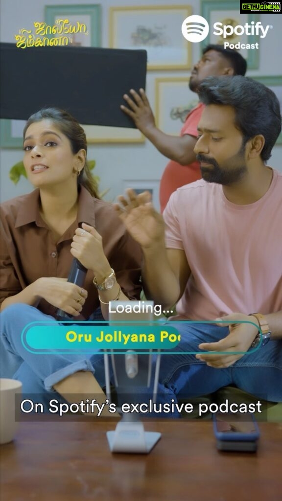 Shanthanu Bhagyaraj Instagram - We’re ALL SET for a JOLLY ride! Orey oru naal dhan. For ‘Jolly O Gymkana’ with #shanthnu and #kiki from 13th June 2022 💥😍 Only on @spotifyindia #jollyogymkana #spotify #spotifyindia #podcast #podcastlife #couplepodcast #podcasters #instagood #insta #instagram #JollyOGymkanaWithShanthnuandKiki #bloopers #bloopers😂 #couplebloopers