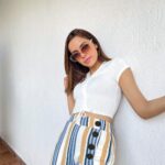 Shazahn Padamsee Instagram – Stripes for the win 🤍