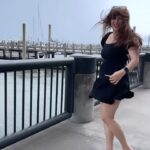 Sherin Instagram - Never wear a skirt to a pier! Never! 😐 #sherin #love #travelling #storm #travelreels #feelitreelit #trending #reels
