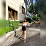 Sherlin Seth Instagram - Mandatory Bastian post ✨ . . . . . #mumbai #bastian #viralpost #floral #flowers #sherlinseth #sherlin #black #skirt #explore #explorepage Bastian worli