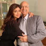 Shilpa Shetty Instagram - Happy Father's day to all the Fathers in the world. Thank you for your hard work, sacrifices, unconditional love, and for protecting us from everything that gets in the way of our happiness. You are loved more than you know ♥️💫😘🙏🧿 #FathersDay #gratitude #love #memories