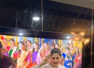 Shivani Narayanan Instagram - Casually tripping on My New Song #kalyaanapaattu from #veetlevishesham . Shake your legs for the Trend soon 💃