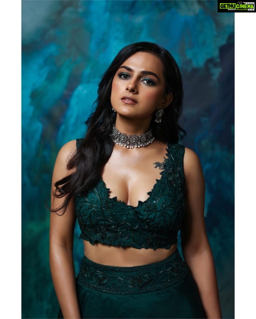 Shraddha Srinath Instagram - Shot by @tarunkoliyot Hair and make up @aashna_shah Outfit- @varunchakkilam Jewellery- @themauveunitx Styled by- @anishagandhi3 & @rochelledsa Assisted by @shivu.bm.549 Managed by @kettlesstudios
