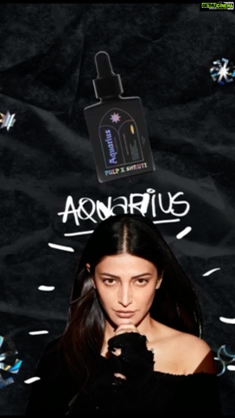 Shruti Haasan Instagram - Meet AQUARIUS (Shoutout to my fellow Aquarians!) The perfect pick me up for dry, dehydrated skin. This ultra-hydrating serum improves skin texture and skin barrier to leave your skin feeling smooth and hydrated. It also gives the skin that extra boost of moisture and keeps it supple and healthy. What’s not to love? 🖤 What’s inside? Hyaluronic acid: Intensely hydrates the skin and makes it feel plump, smooth, and supple. Saccharide isomerate: Instantly and deeply hydrates the skin, while strengthening the skin's defense mechanism against environmental aggressors. Peptides: Improves skin barrier and stimulates your skin to make more collagen, leading to smooth and firm skin. Get it now on Nykaa and @pulp_india #PulpXShruti #PXS #YouSkinEveryoneInThatOrder #SuperfoodSerum #PulpIndia